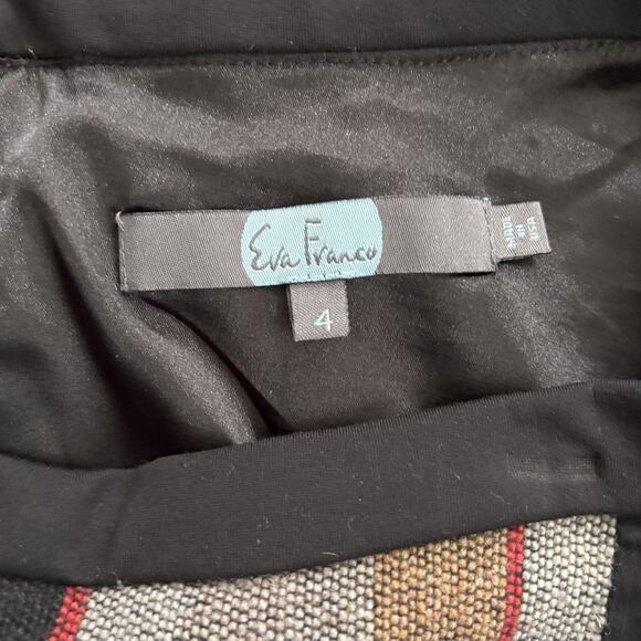 Eva Franco Asymmetrical Flare Skirt Women's size 4 Striped Made USA Whimsigoth - Picture 3 of 3